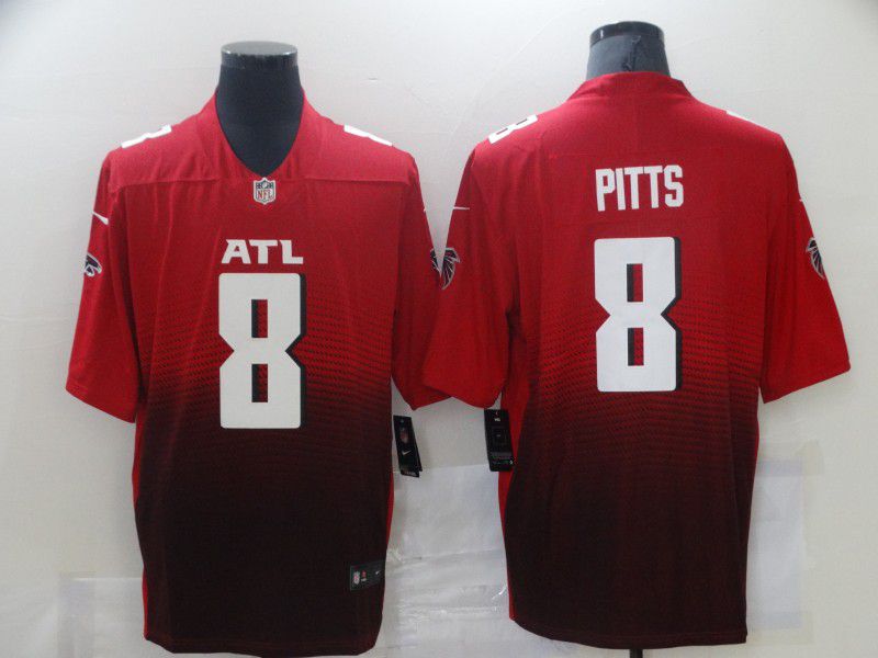 Men Atlanta Falcons #8 Pitts Red Nike Vapor Untouchable Limited 2021 NFL Jersey->green bay packers->NFL Jersey